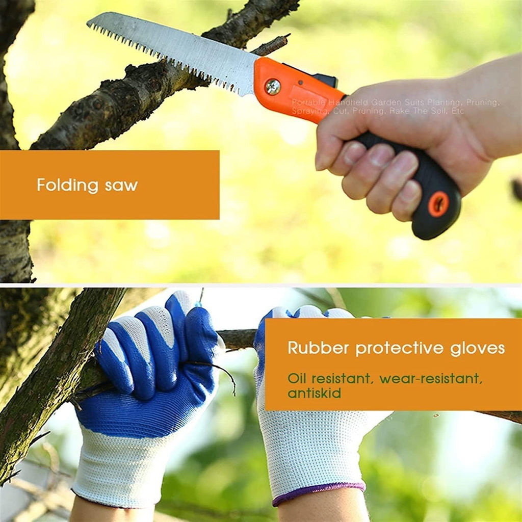 Gardening Tools, 12 Piece Heavy Duty Gardening Tools, Stainless Steel Gardening Hand Tools with Storage Organizer & Ergonomic Handle