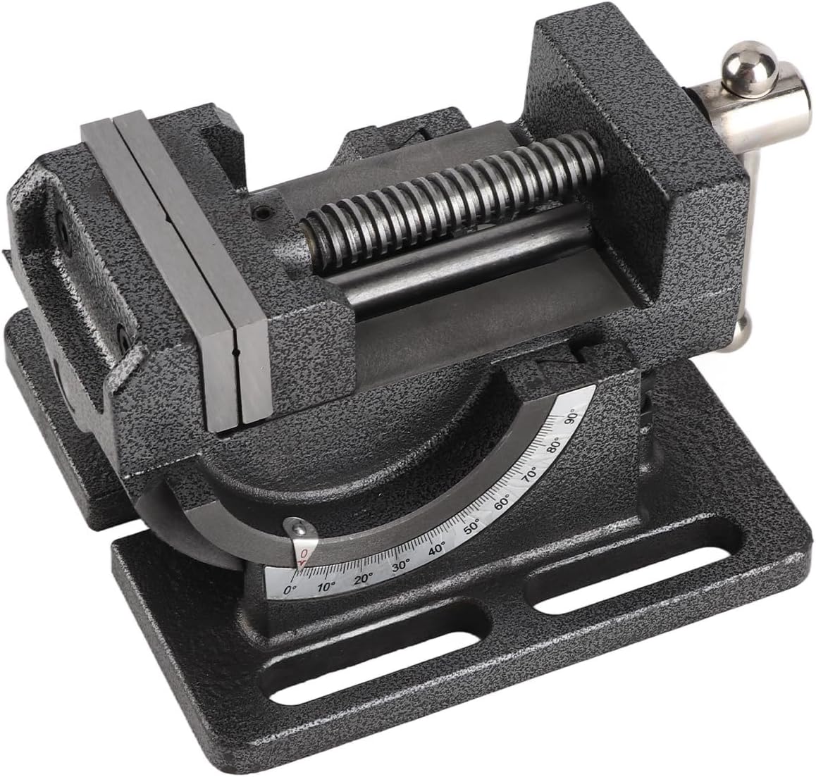 Drill Press Vise Cast Iron 3 Inch Tiltable Clamp On Vise Adjustable 0 90 Degrees High Strength Steel Jaws for Woodworking Metalworking Drilling Projects
