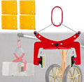 Lifting Granite Clamp - Hanging Rings with 4 Pack Rubber Mats, Anti Slip Scissor Lifter Clamp/Obstacle Car Towing Rope Plate Lifting Clamp, 6-24Cm Wide Jaw Adju,Opening Size 4.7-9.4in/12-24