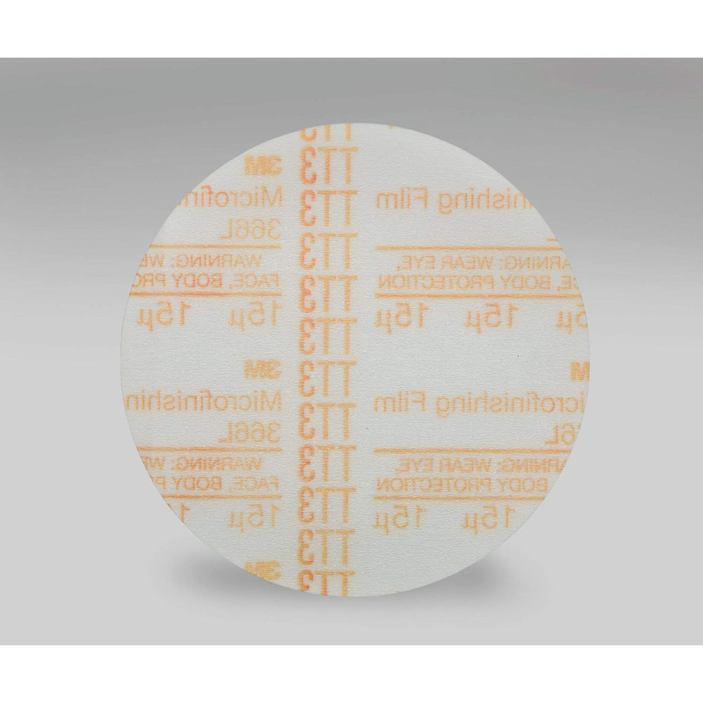 Cubitron Microfinishing PSA Film Disc 366L - 100 Micron Aluminum Oxide Type D Sanding Disc - Adhesive Backing - For Random Orbital Sander - 5 in