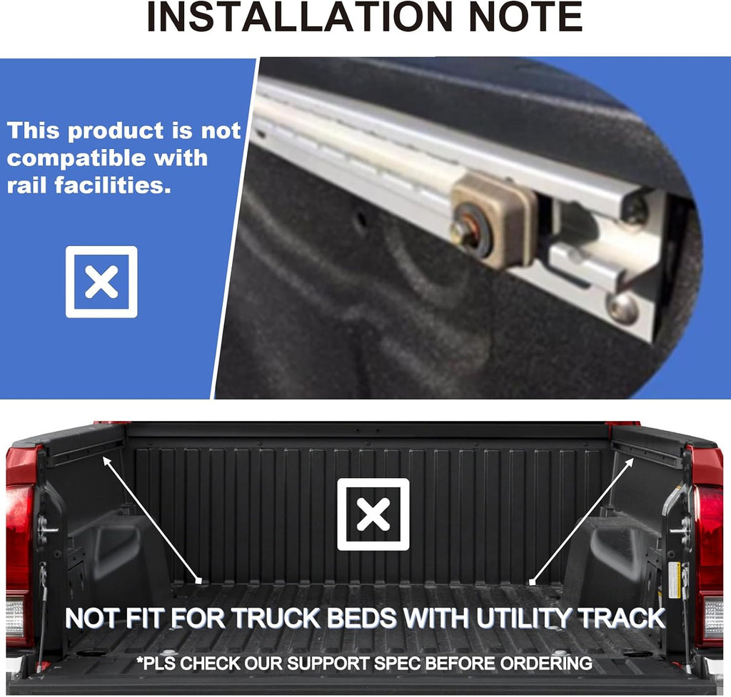 5'8' Soft Roll Up Tonneau Cover Compatible for 2004-2006 Chevy Silverado GMC Sierra 1500 | 2007 Chevy Silverado GMC Sierra 1500 Classic Body Only Vinyl Short Truck Bed Cover | Fleetside