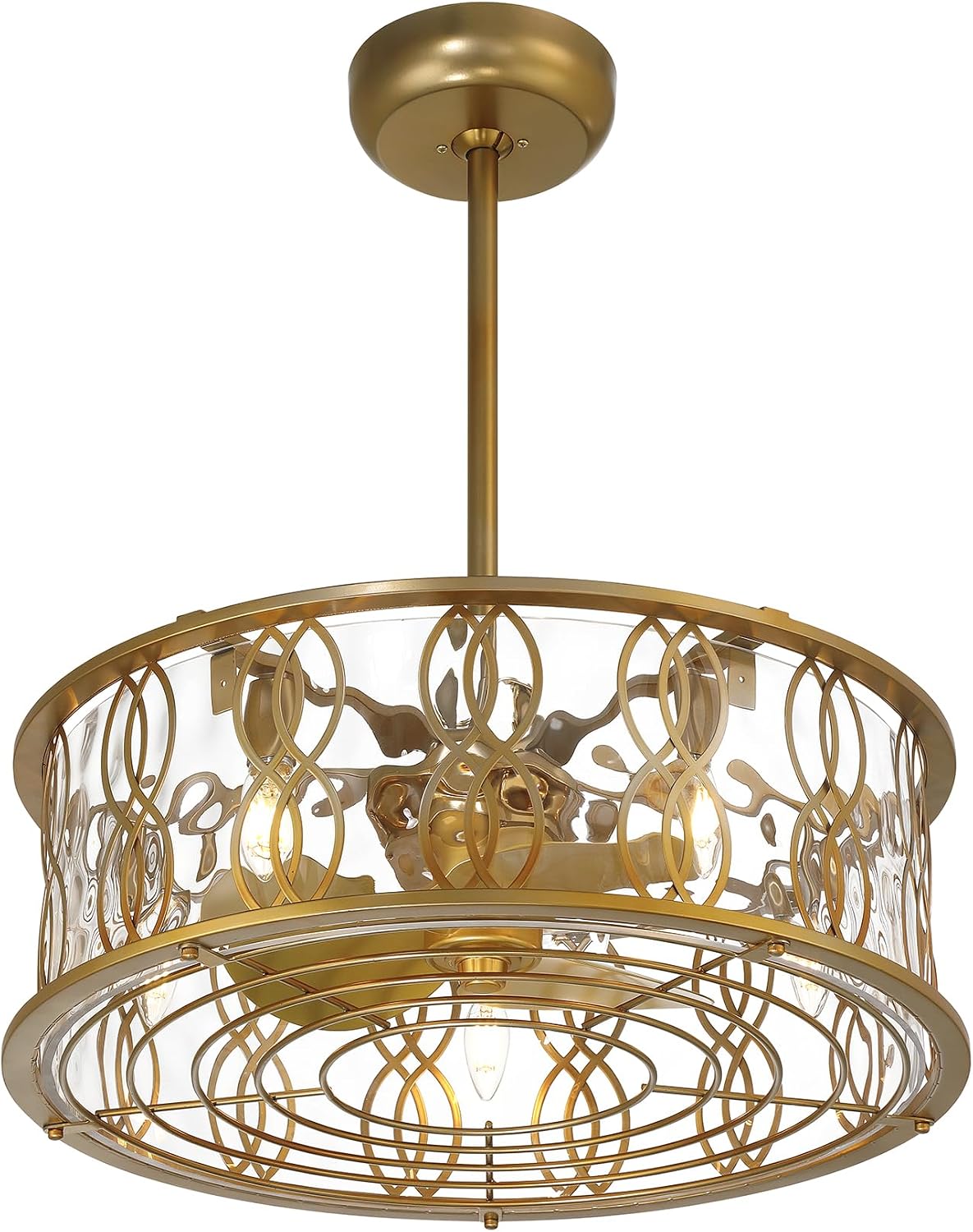 Savoy House Snowden 24 in. Indoor Burnished Brass Ceiling Fan Dallier with LED Bulbs 24-FD-2008-171