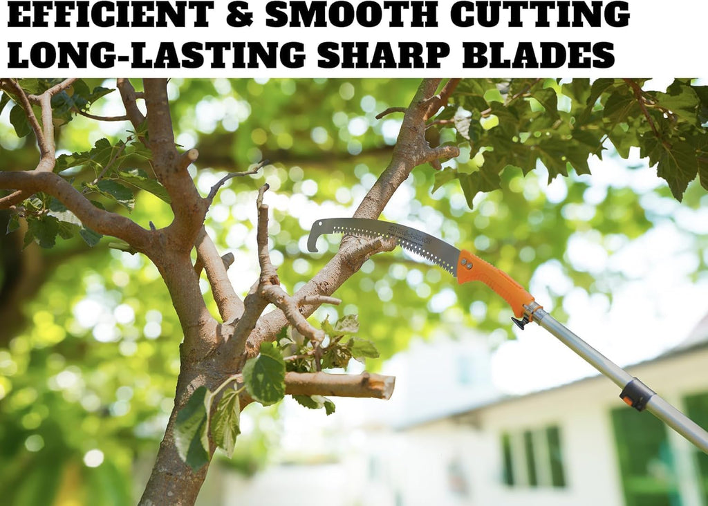 5-30 ft Pole Saw for Tree Trimming // Manual Telescopic Long Pole Tree Trimmer // Tree Trimming Saw with Extension Pole // The Ultimate Telescoping Palm Tree Pruner Long Pole Saw
