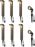EDISHINE Low Voltage Landscape Lighting Kit, 3.2W LED Pathway Lights & 3.2W 240LM Spotlight, 12V Outdoor Path & Spot Lights with Connectors, Aluminum Waterproof for Walkway Yard Garden Path