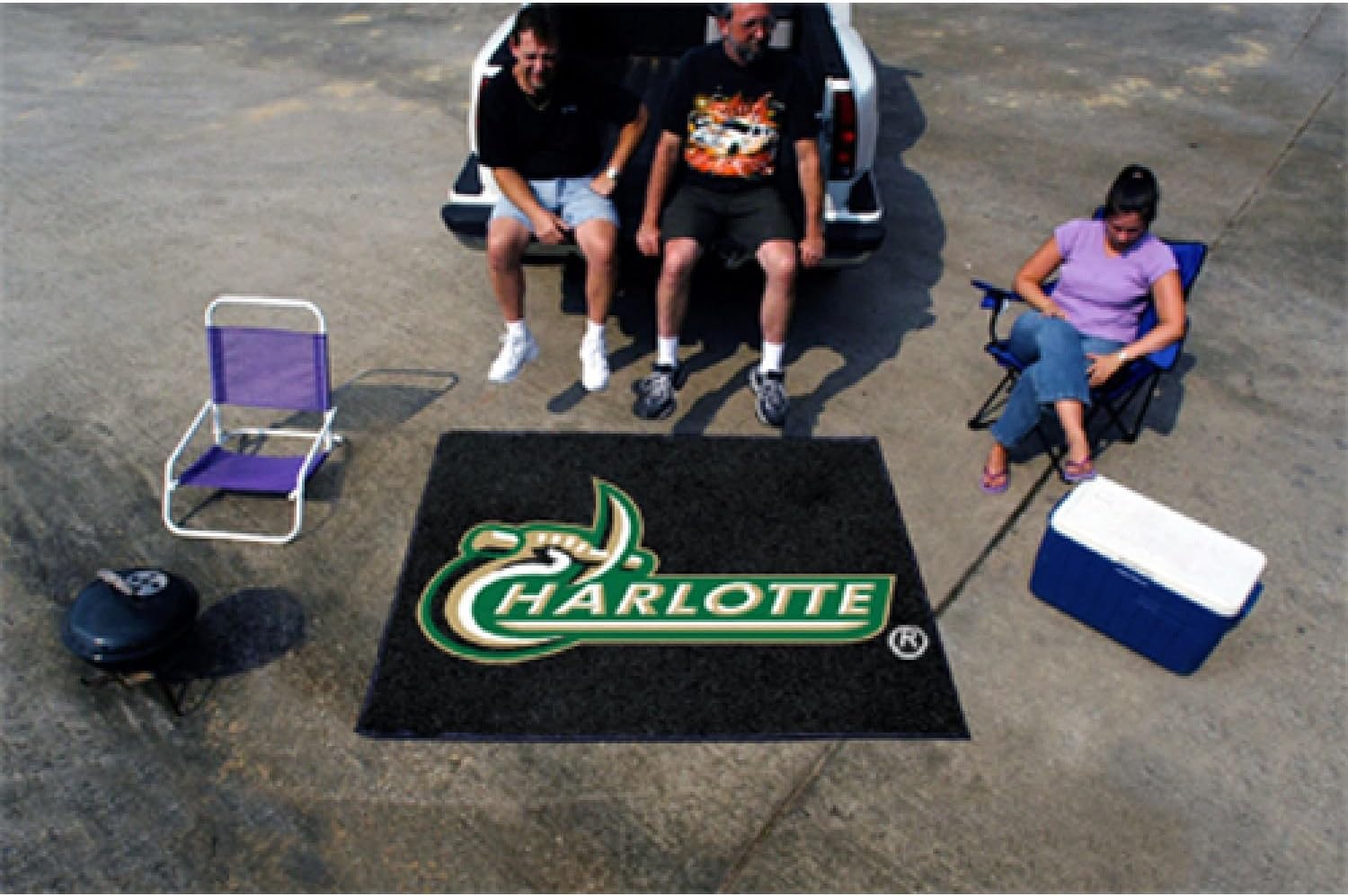 FANMATS 4797 Charlotte 49ers Tailgater Rug - 5ft. x 6ft. Sports Fan Area Rug, Home Decor Rug and Tailgating Mat