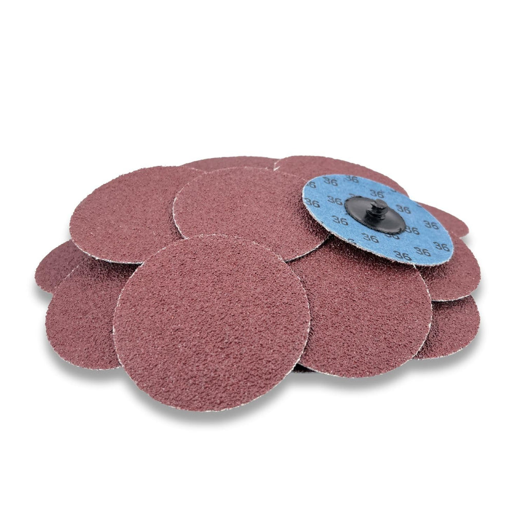 VSM Aluminum Oxide Quick-Change Disc, 3', 80 Grit, Type R, Tear-Resistant Polyester Backing, Medium Grade, Pack of 25 Durable Abrasive Discs, Hand-Held Machine Compatible