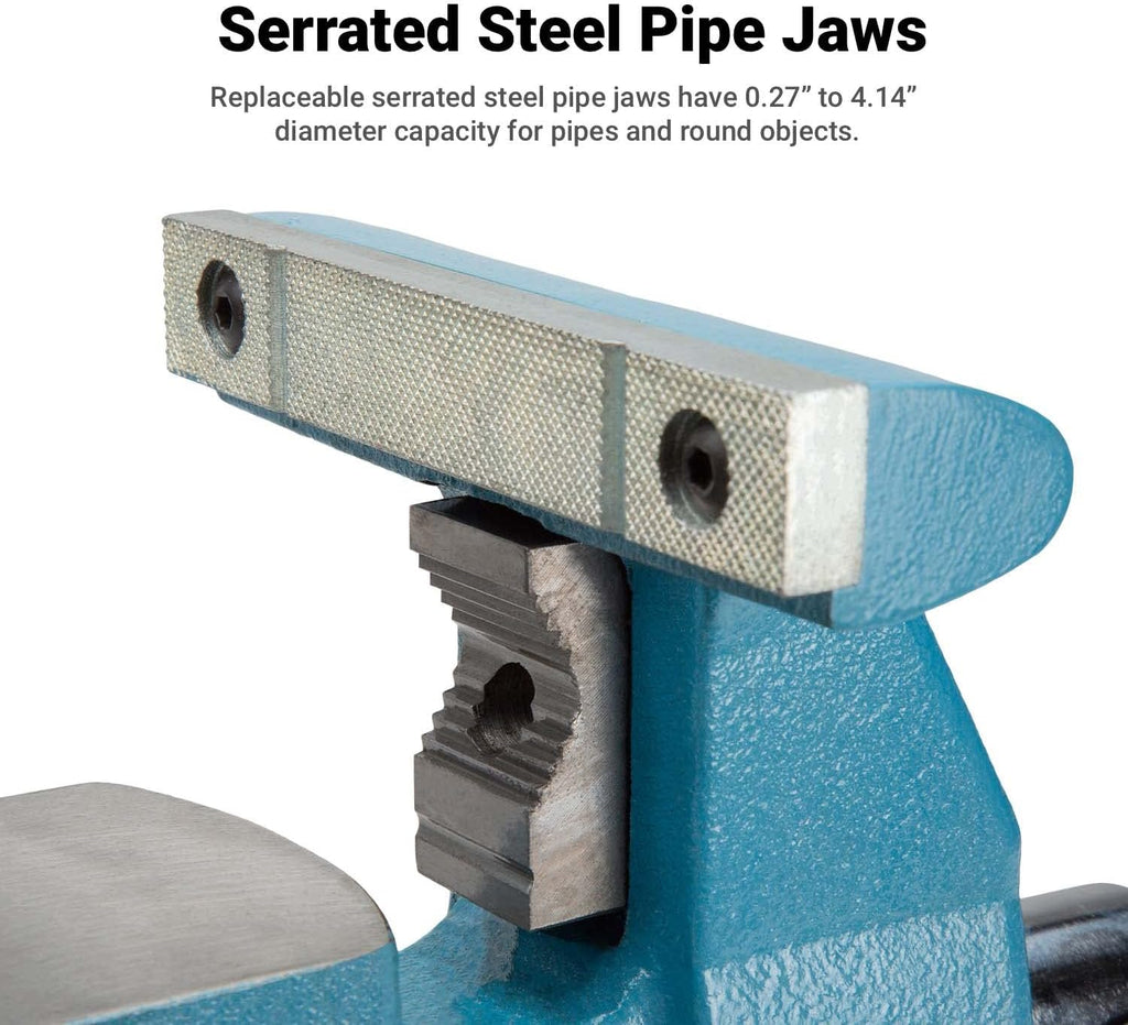 Capri Tools 6-1/2 in. Reversible Bench Vise, 6.5 in. Jaw Width, 6.7 in. & 10.8 in. Jaw Opening