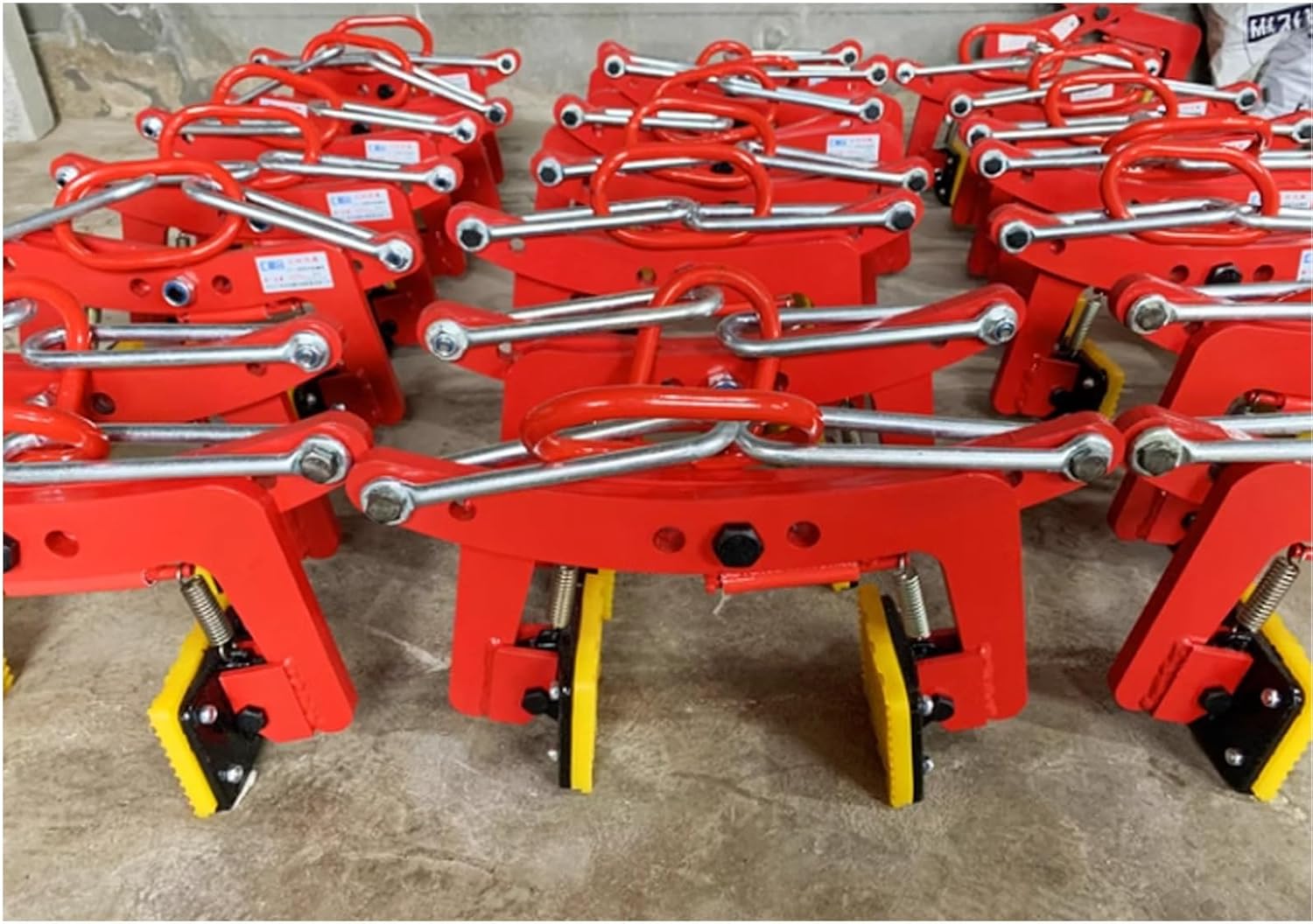 Heavy-Duty Granite Lifting Clamps - Stone Lifting Fixture With 4 Rubber Pads, Wide Jaw Opening, Durable Slab Lifter Tools And Carrying Equipment(Opening size 6-18CM/2.4-7.1in)