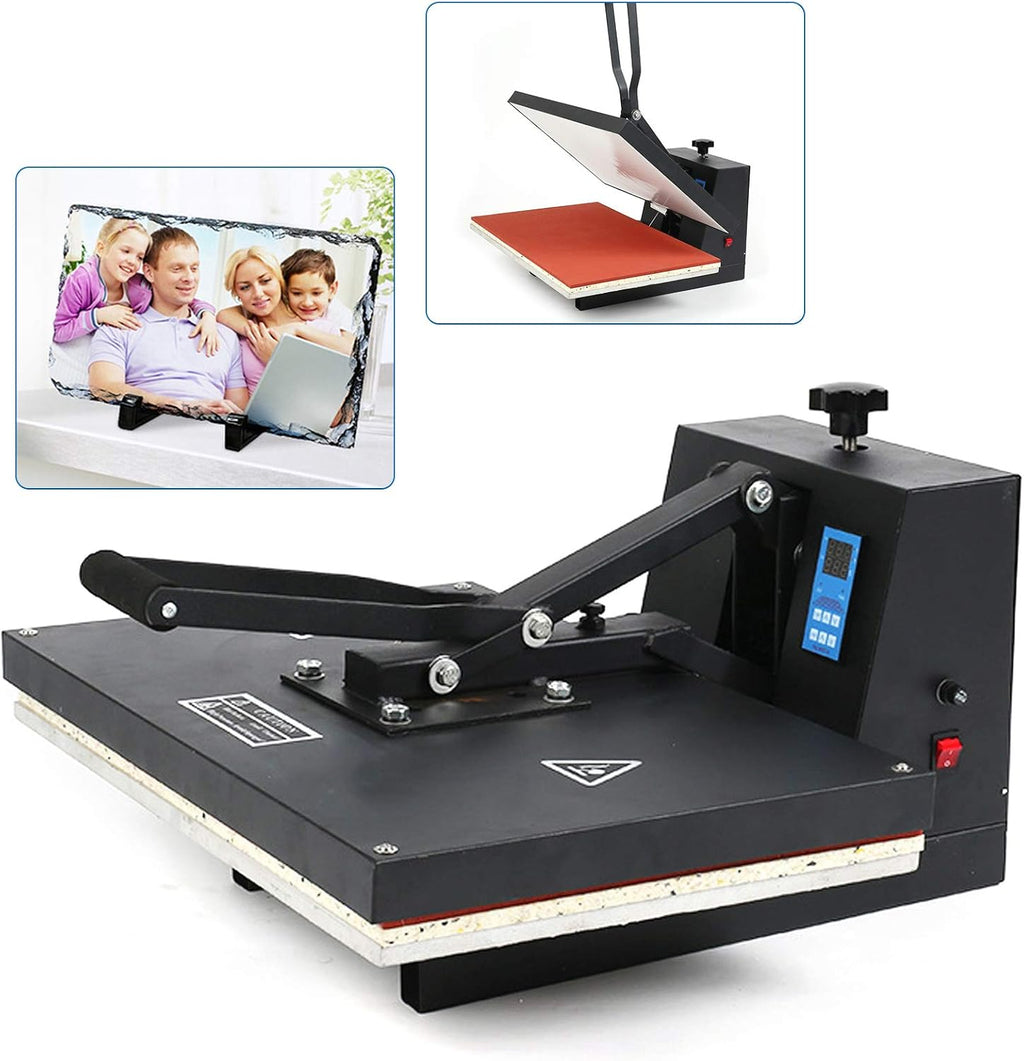 Heat Press Machine for T-Shirt, 16'x24' Large Size Digital T-Shirt Mug Craft Sublimation Transfer 1800W Digital Clamshell Heat Press Transfer for Clothes, Pillows Mugs Printing