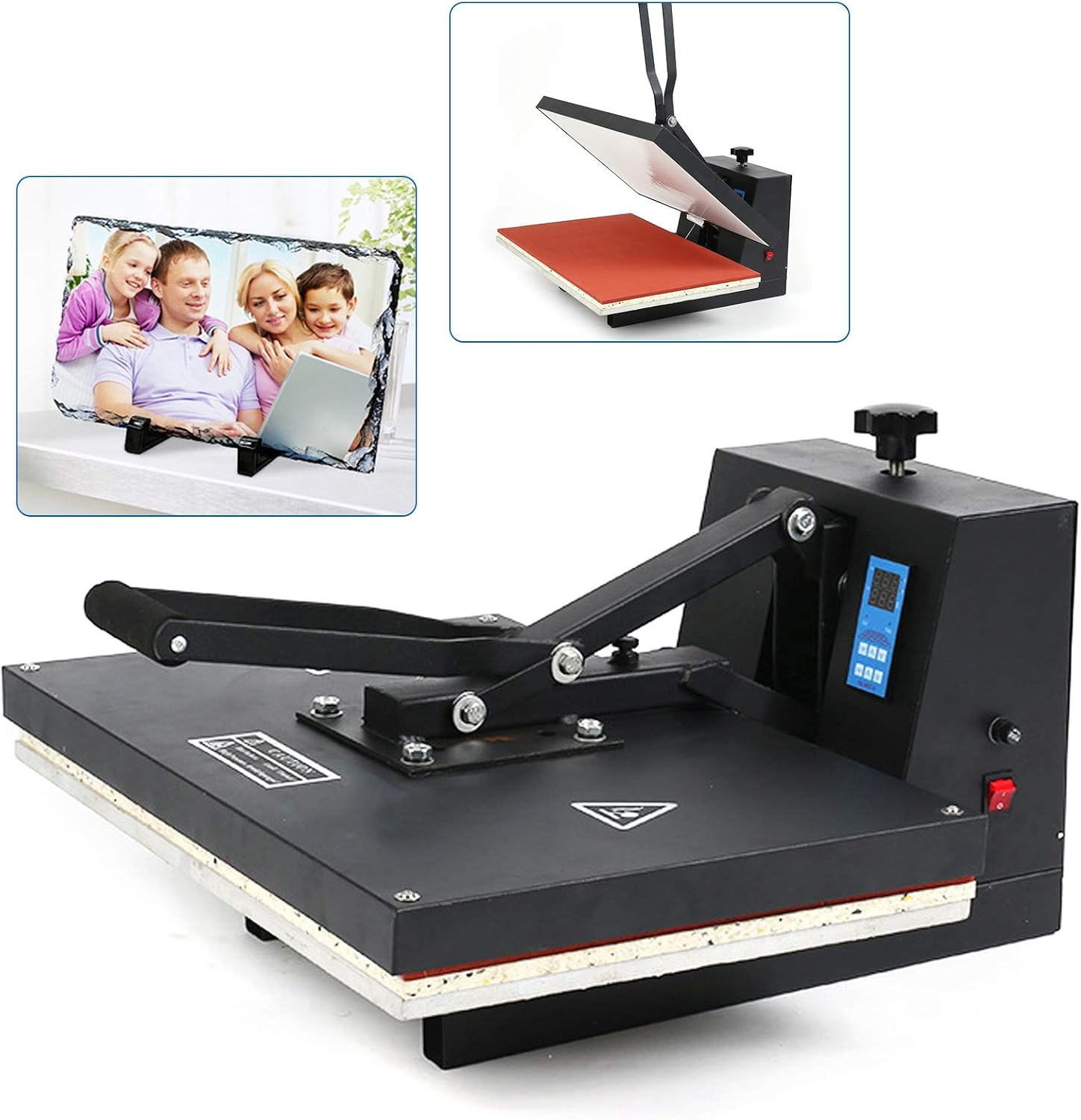 Heat Press Machine for T-Shirt, 16'x24' Large Size Digital T-Shirt Mug Craft Sublimation Transfer 1800W Digital Clamshell Heat Press Transfer for Clothes, Pillows Mugs Printing