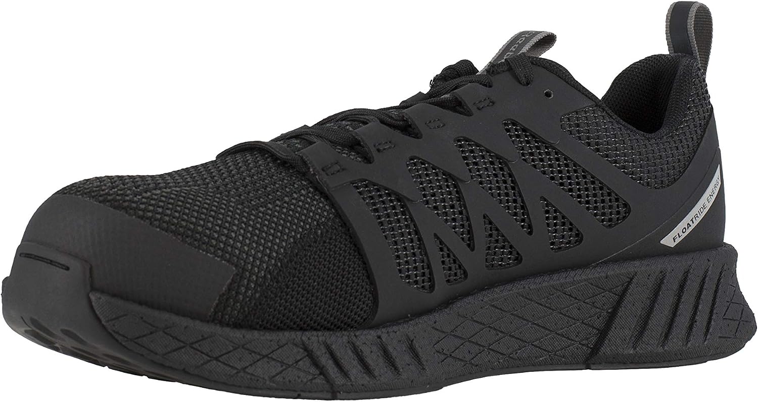 Reebok Work Mens Fusion Flexweave Slip Resistant Composite Toe Work/Duty - Black