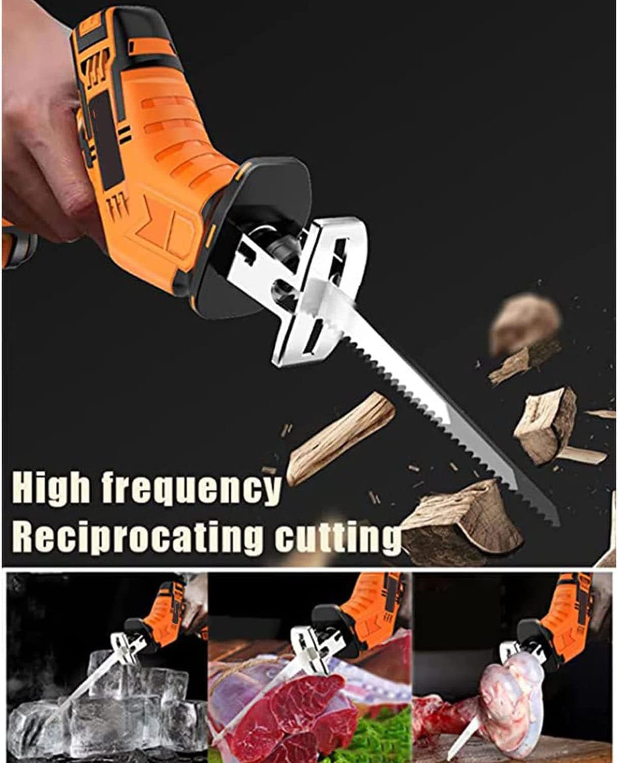 Electric Bone Saw Machine - Commercial Meat Cutter, Cordless Reciprocating Hacksaw for Butchers and Home Use