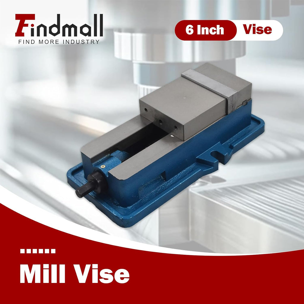 findmall Accuracy Mill Vise Without Base 6 X 5-1/2' for Milling Shaping and Drilling Machines