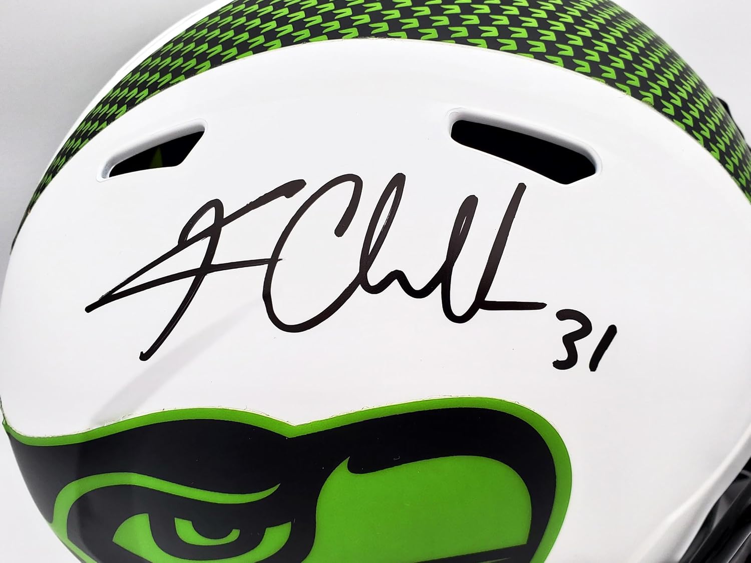 Kam Chancellor Autographed Seattle Seahawks Lunar Eclipse Full Size Replica Speed Helmet MCS Holo Stock #197178 - Autographed NFL Helmets