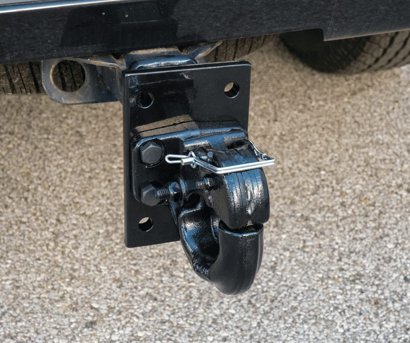 Mytee Products Mounting Plate with Pintle Hitch KIT: Pintle Hook Mounting Plate with 8 Ton 2 inch Ball for Trailers Bolt On Adjustable Pintle Hook Ball Combo - Powder-Coated, Heavy-Duty