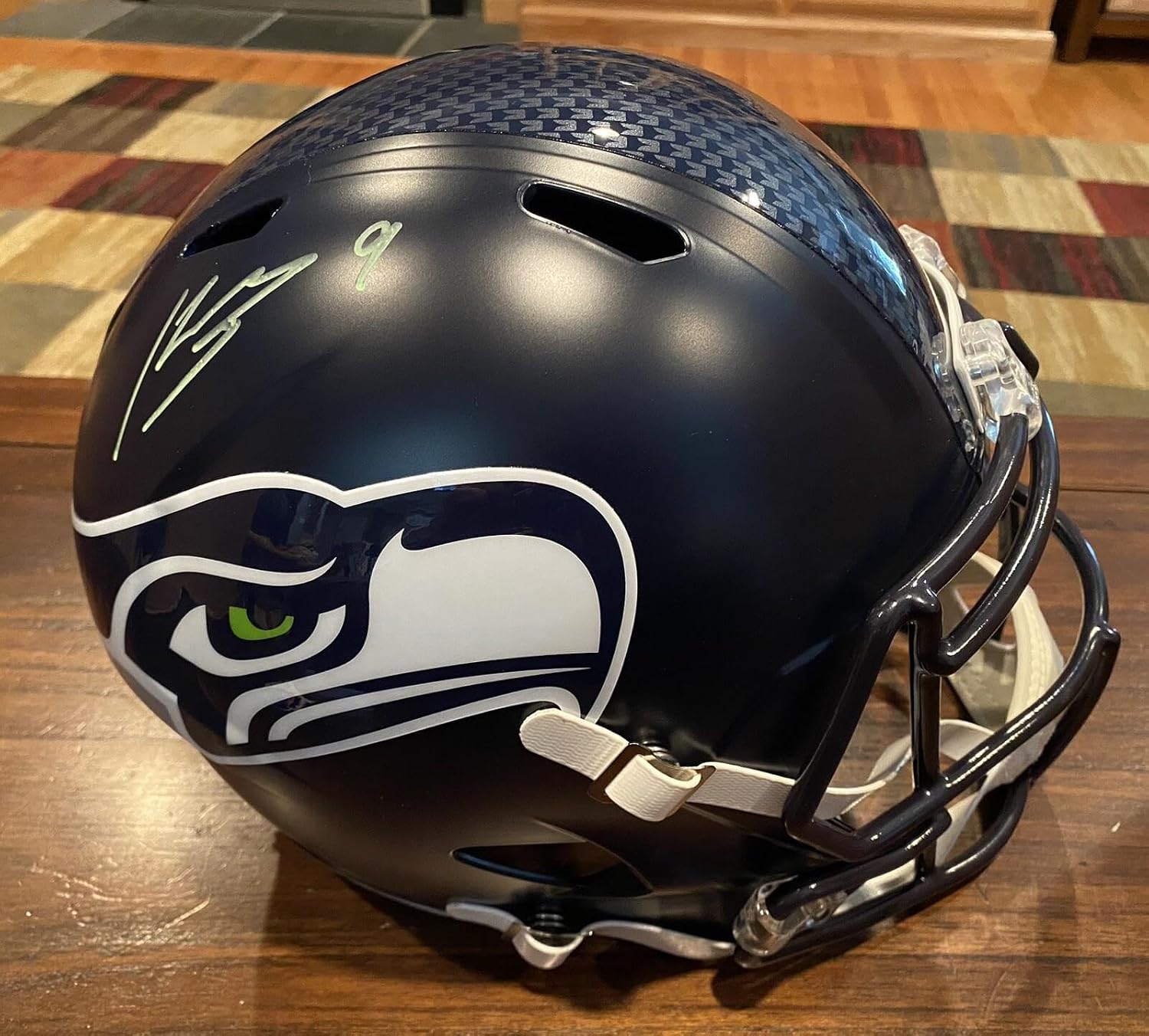 Kenneth Walker III Autographed Seattle Seahawks Speed Full Size Helmet Beckett - Autographed NFL Helmets
