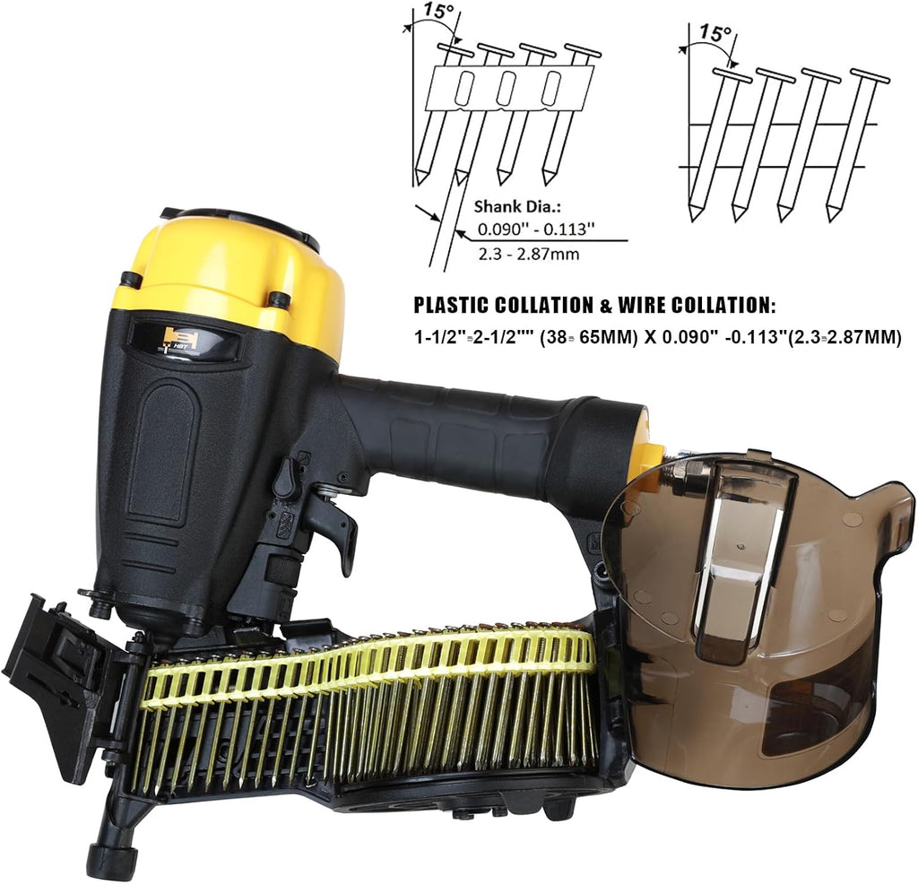 HBT HBCN65P 15 Degree 2-1/2-Inch Coil Siding Nailer with Magnesium Housing