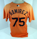 2007-08 Baltimore Orioles Ramirez #75 Game Used Orange Jersey BP ST 48 DP16285 - Game Used MLB Jerseys