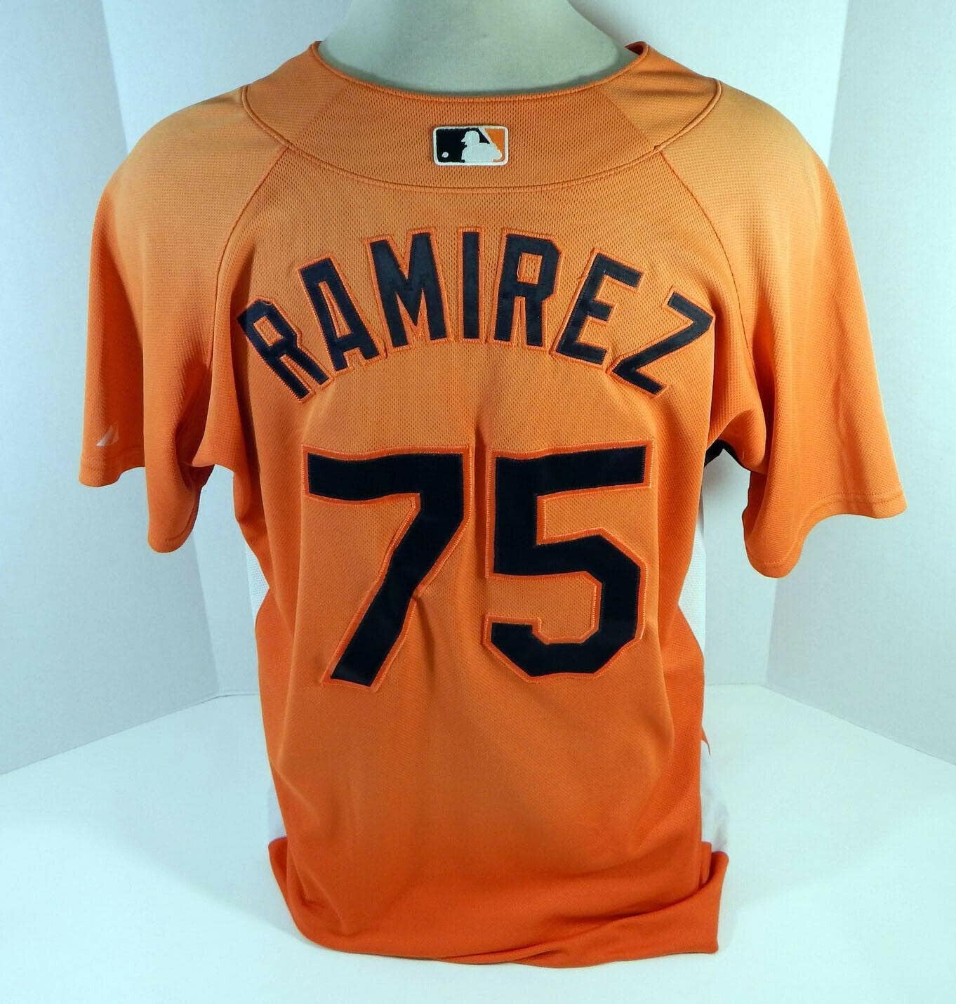 2007-08 Baltimore Orioles Ramirez #75 Game Used Orange Jersey BP ST 48 DP16285 - Game Used MLB Jerseys