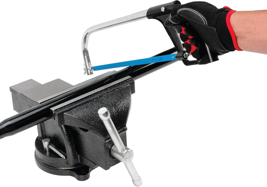 Performance Tool MV8 Hammer Tough Powder Coating, 360 Degree Swivel 8-Inch Bench Vise (7-Inch Jaw Opening, 3-Inch Throat Depth)