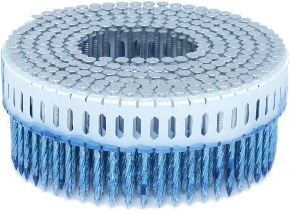 FASCO 1.875 in. x 0.099 in. 0-Degree Screw Aluminum Plastic Sheet Coil Nail 4,000 per Box