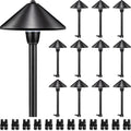 SUNVIE Low Voltage Landscape Lights 3W LED Pathway Lights Low Voltage 3000K Landscape Lighting 12-24V Waterproof Aluminum Wired Landscape Path Lights for Garden Walkway Yard ETL Listed Cord, 12 Pack