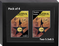 Creative Picture Frames 11'x 14' Black Double Theatre Bill Frame and Black Matting with Installed Hanger and Stand (Theatre Bill Not Included Pack of 4)