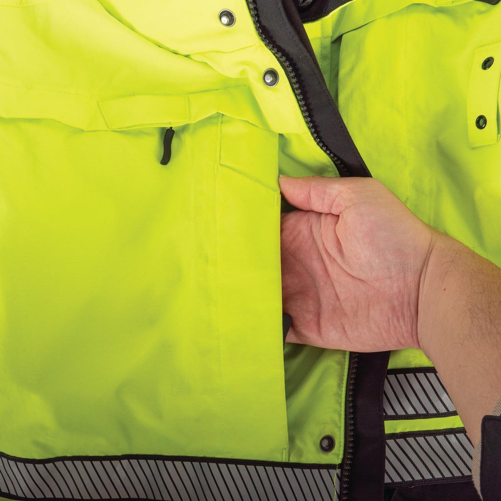 Men's Hi-Vis Heavy Duty Parka - Lancer Work Utility & Safety Jacket