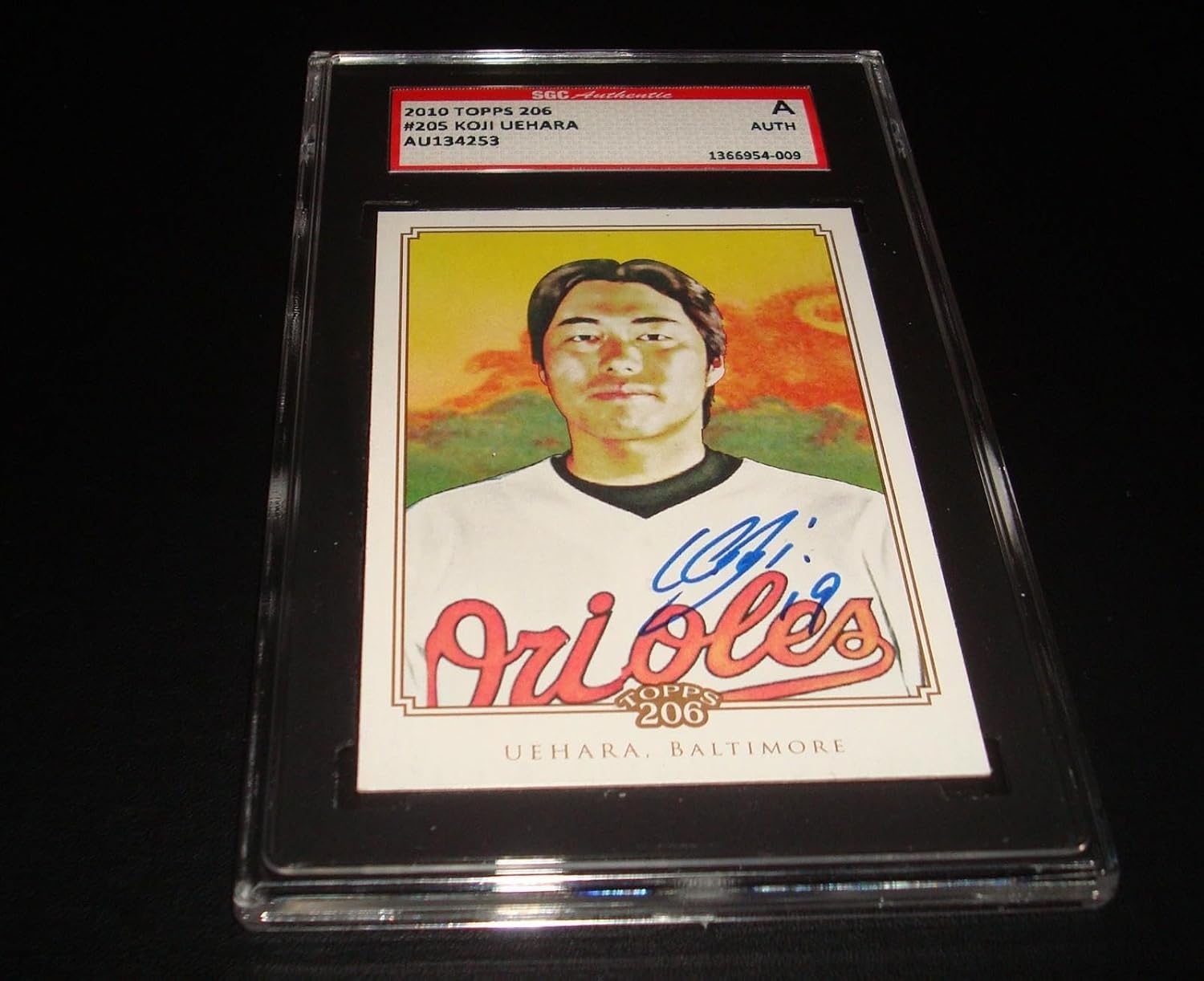 Koji Uehara Orioles 2010 Topps 206 #205 RARE 2013 Sox Signed SGC Autograph - Baseball Slabbed Autographed Cards