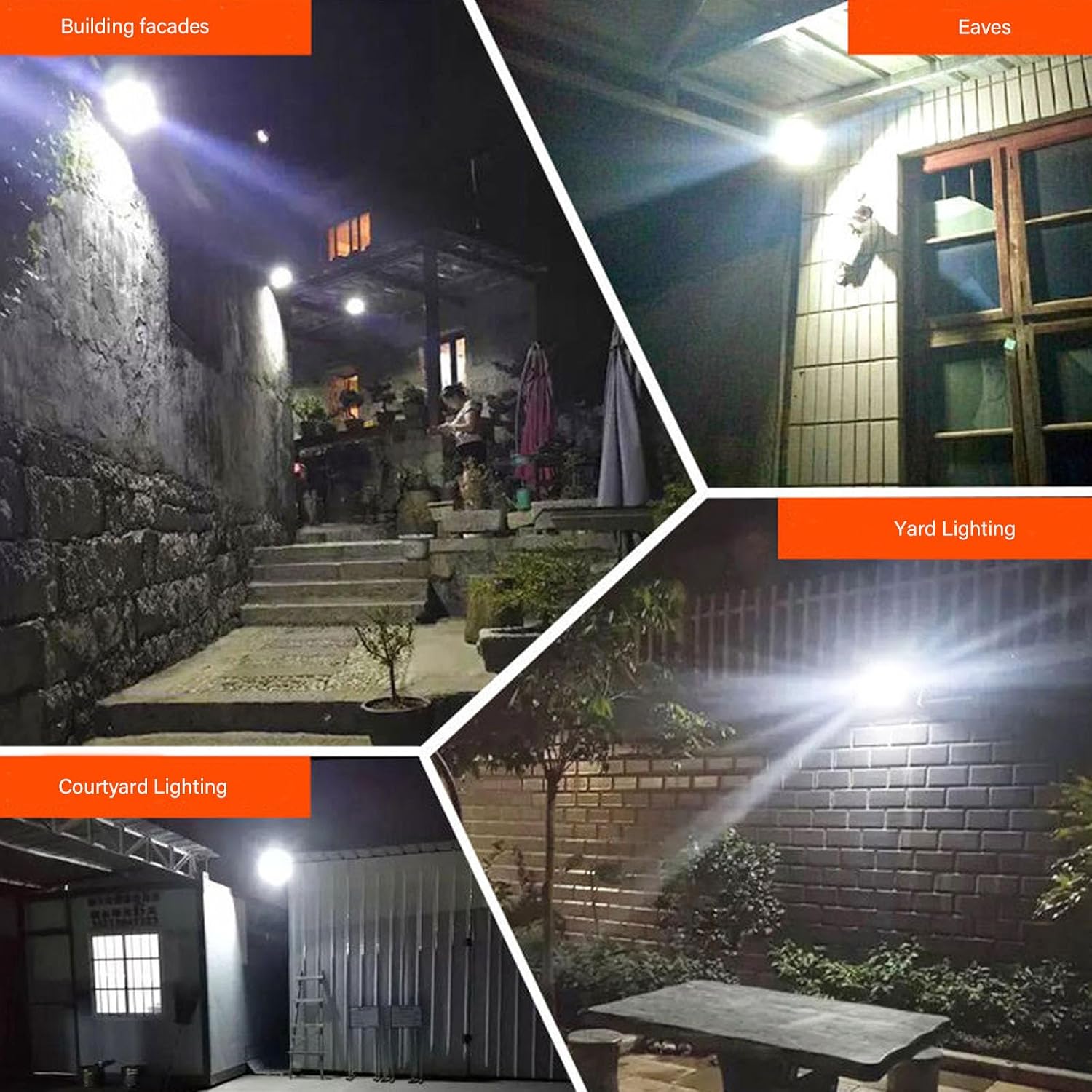 Led Solar Flood Light, Outdoor Waterproof Spotlight Solar Remote Control Reflector Led Street Lamp Ideal for Outdoor Walls Or Light Poles in Parking Lots Sidewalks Trails Scho,One Color5M