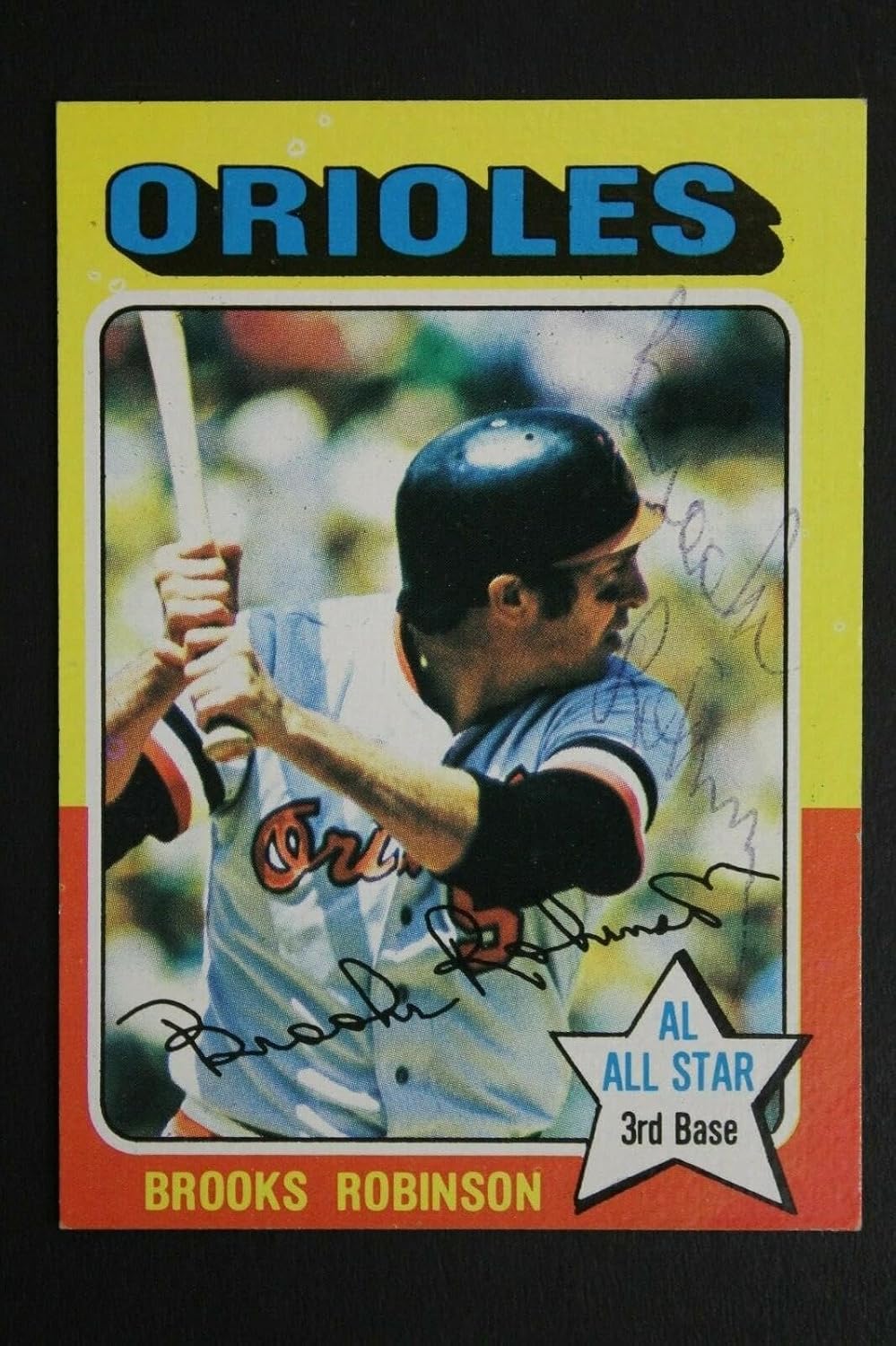 Brooks Robinson Baltimore Orioles HOF Autographed Signed 1975 Topps #50 Card - Baseball Slabbed Autographed Cards
