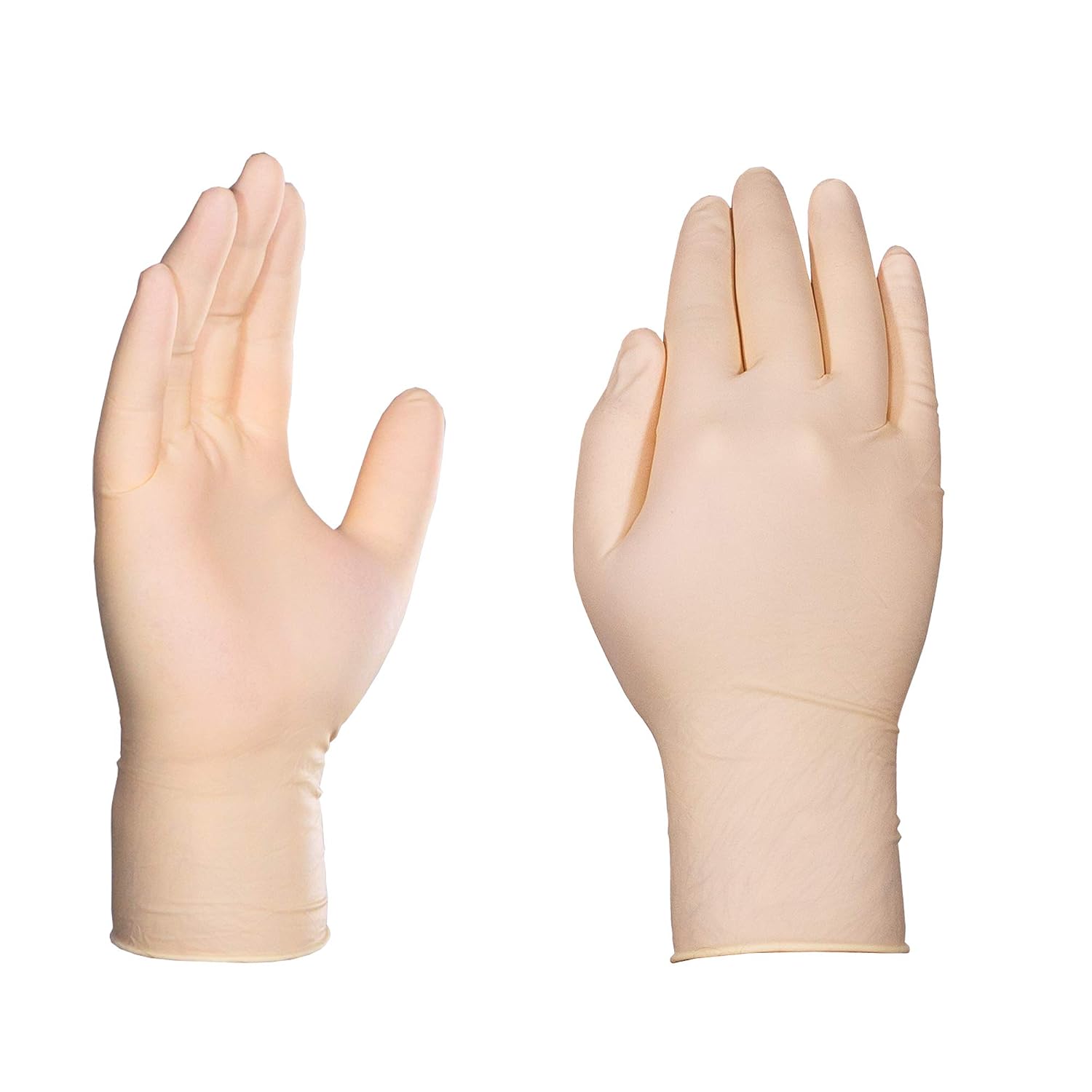 GLOVEWORKS HD Ivory Latex Industrial-Grade Disposable Gloves, 8 Mil, Powder-Free, Double Chlorinated, Large, Case of 1000