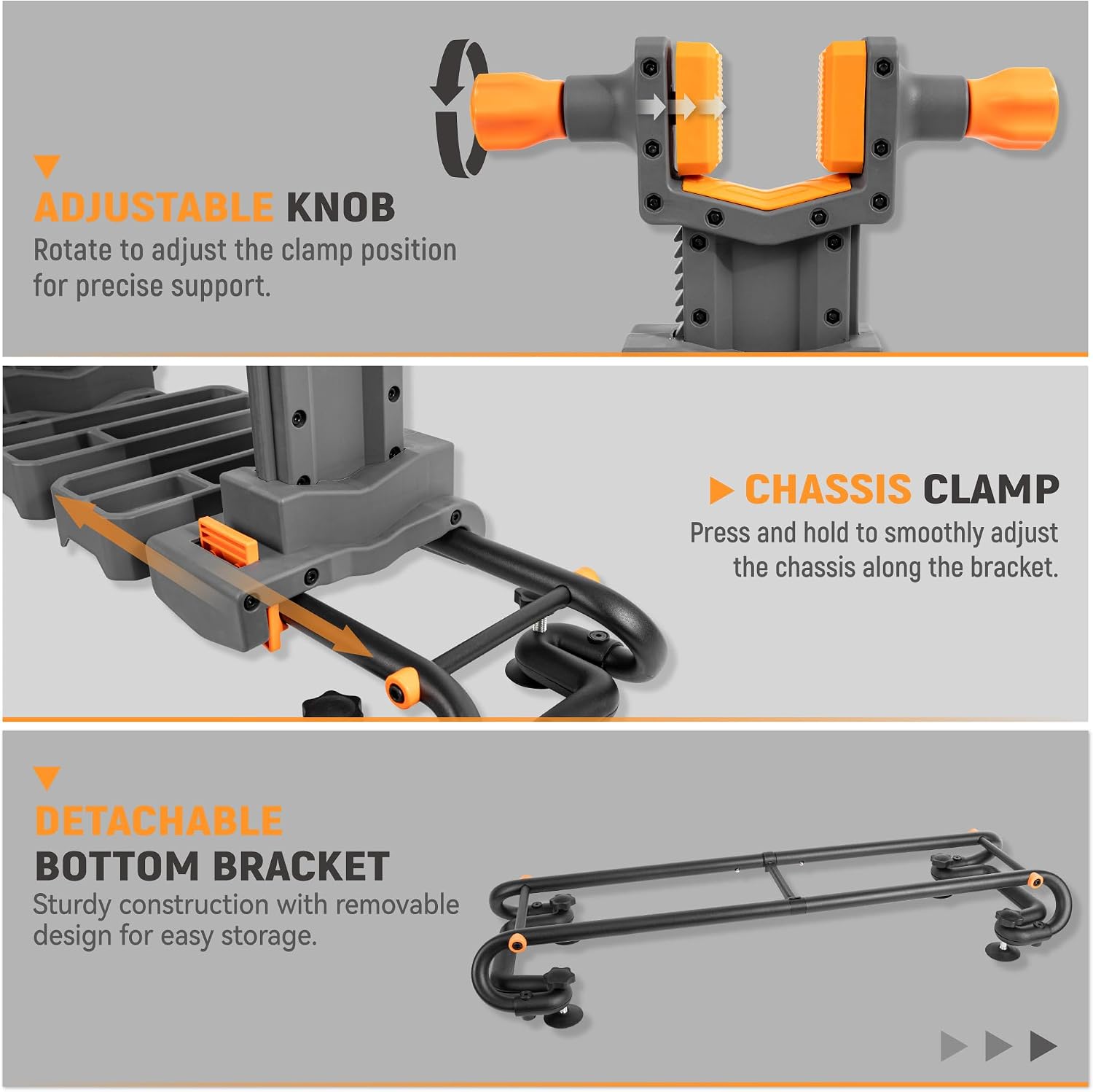Adjustable Gun Holder - Professional Gunsmithing Tools for Gun Cleaning, Sight, and Maintenance with Jagged Base Stability and Non-Marring Rubber Contact Pads, Gun Accessories & Gifts for Men