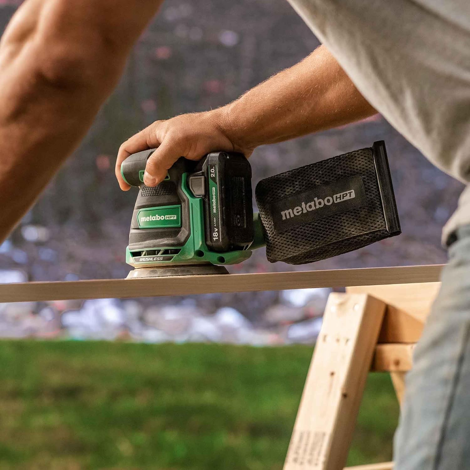 Metabo HPT 18V Cordless 5-Inch Random Orbital Sander, Best-in-Class Sanding Performance & Dust Collection, 6 Speed Settings, Lightweight Design, Multi-Use for Metal & Wood, Tool, Body Only, SV1813DAQ4