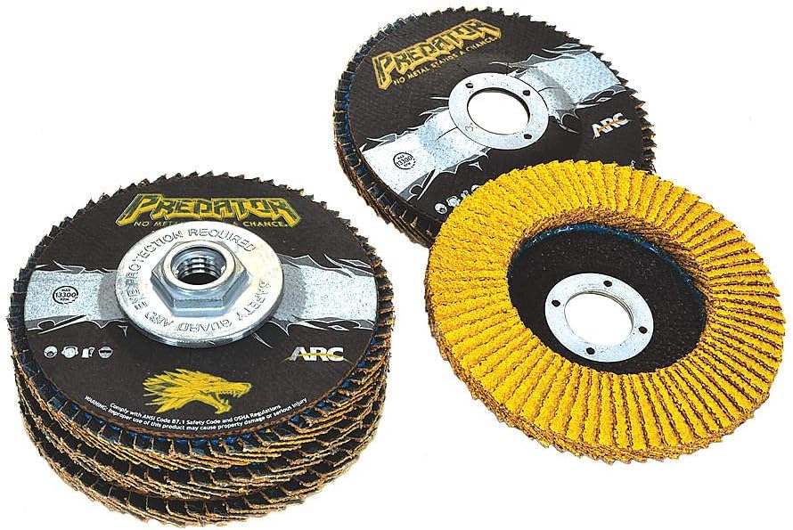 Arc Abrasives 71-10845AF Predator Type 29 Flap Discs, 60-Grit, 5-Inch by 7/8-Inch,10-Pack