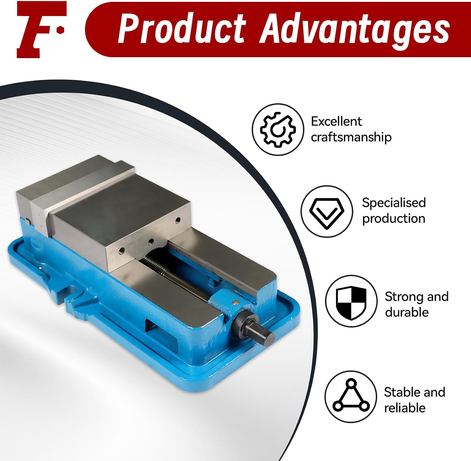 findmall Accuracy Mill Vise Without Base 6 X 5-1/2' for Milling Shaping and Drilling Machines