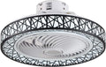 TFCFL 23 Inch Ceiling Fan with Light and Remote Control,Design LED Semi Flush Mount Light Fandelier Ceiling Chandelier,3 Lights 3 Speeds,Quiet Motor,for Home Living Room