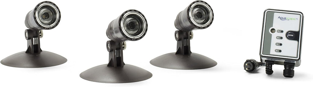 Aquascape LED Pond Landscape Garden Spotlight Kit Three (3) Pack | 1 Watt | 12 Volt | 5 Year Limited Warranty