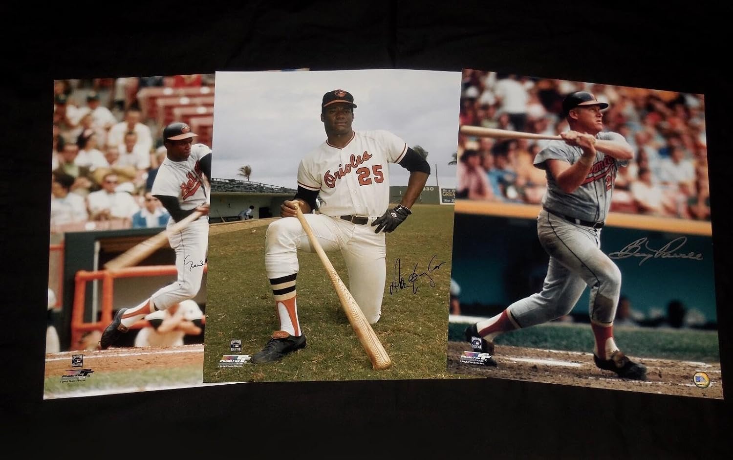 ORIOLES AUTOGRAPHED 16x20 PHOTO LOT - Boog Powell, Don Baylor, & Paul Blair! - Autographed MLB Photos