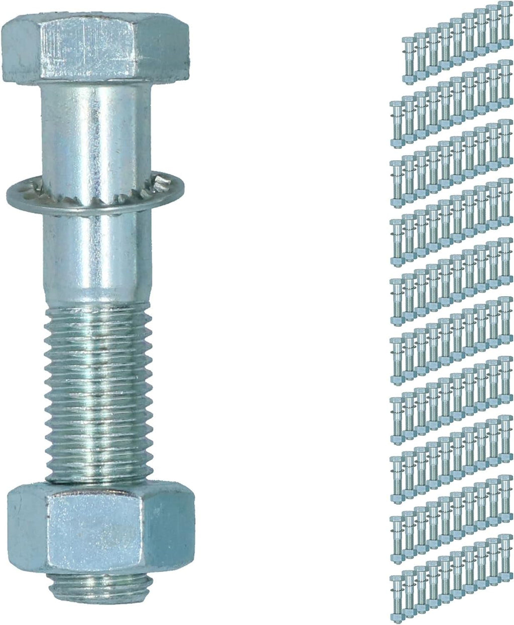 AB Tools M16 (16mm) x 75mm High Tensile Tow Bar Ball Fixing Bolts Washers + Nuts 100 Pack