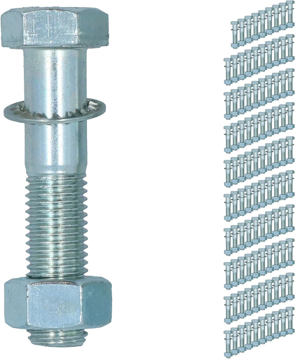 AB Tools M16 (16mm) x 75mm High Tensile Tow Bar Ball Fixing Bolts Washers + Nuts 100 Pack