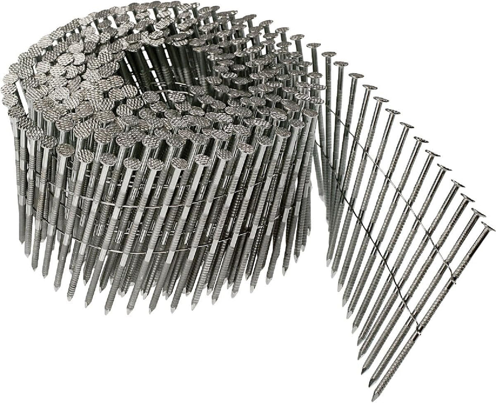 Simpson Strong-Tie S13A200SNC Collated Ring-Shank Siding Nail‚ 2 Inch x 0.221 Inch, 15 Gauge Wire Coil, Full Round Head, Diamond Point, Type 304 Stainless Steel (Pack of 3600)
