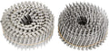 kimllier 3600 Count Coil Siding Nail Full Round Head Wire Collated Coil 15-Degree 2-Inch x .090-Inch Ring Shank 304 Stainless Steel