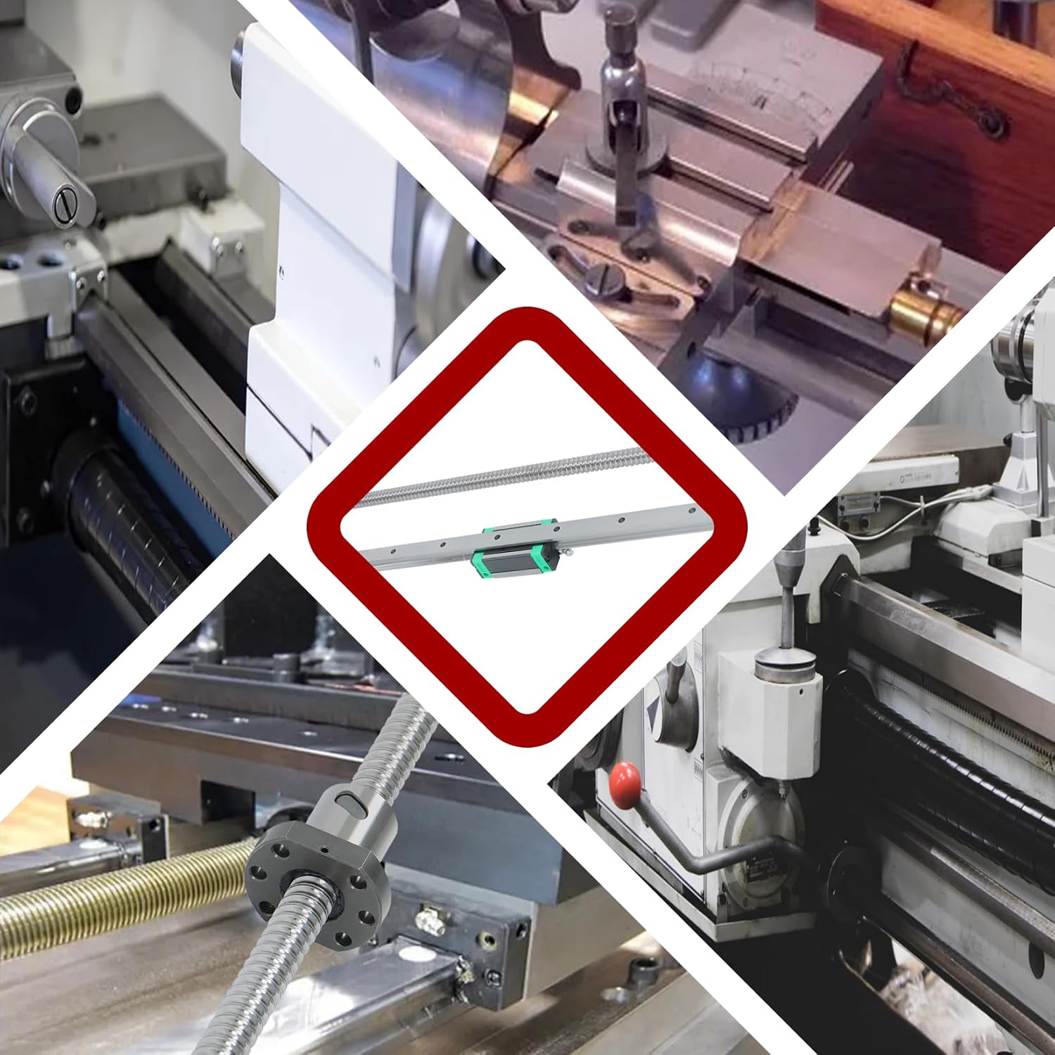 findmall 2PCS HGR20-1200mm Rail 1PCS SFU1605-1200mm Linear Guide Rail Ball Screw Set with BF12, BK12 Blocks, DSG16H Nut, Coupling for CNC Router Lathe Mill