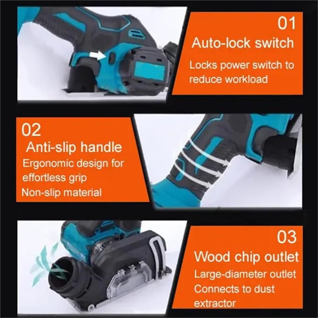 Reciprocating Saw, Angle Grinder Cordless Mini 3Inch Electirc CUT OFF Tool Cutting Circular Saw Machine Power(A)