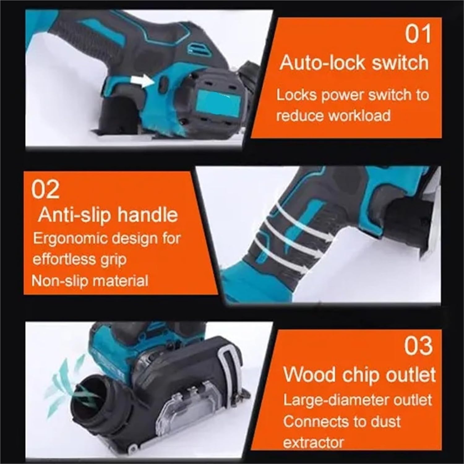 Reciprocating Saw, Angle Grinder Cordless Mini 3Inch Electirc CUT OFF Tool Cutting Circular Saw Machine Power(A)