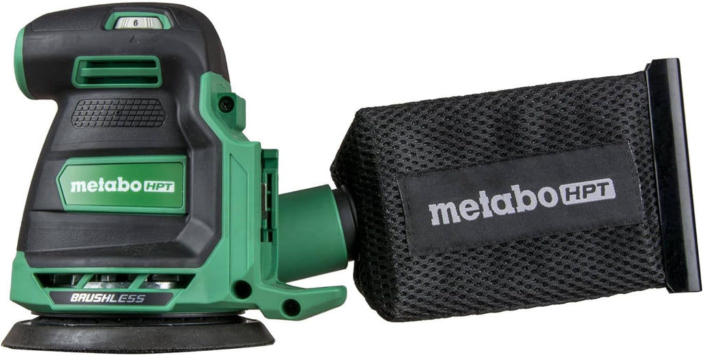 Metabo HPT 18V Cordless 5-Inch Random Orbital Sander, Best-in-Class Sanding Performance & Dust Collection, 6 Speed Settings, Lightweight Design, Multi-Use for Metal & Wood, Tool, Body Only, SV1813DAQ4