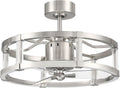 Craftmade 24' Alexis Brushed Polished Nickel Finish Indoor Fandelier & Integrated LED, Remote Control Included, Smart WiFi Enabled w/Voice Activation, works w/Alexa & Smart Home Devices