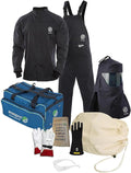 Enespro 40 Cal Arc Flash PPE Kit, CAT 4 Safe- with Arc Flash Face Shield, FR Overalls, Bib & Jacket for Workers