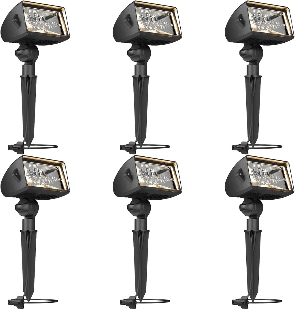 GOLDEN STAR LED Low Voltage Landscape Lighting LED Wall Wash Lights 18 Watt Weatherproof Floodlight Outdoor Landscape Lighting 600 Lumen Garden Lights 8401-4675-G06
